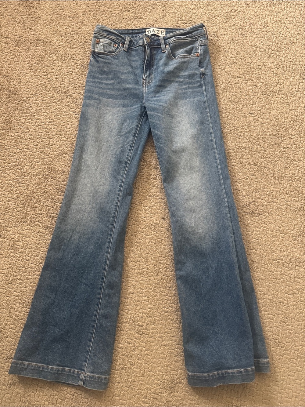Daze Flare denim jeans high waisted size 26 - Picture 3 of 6